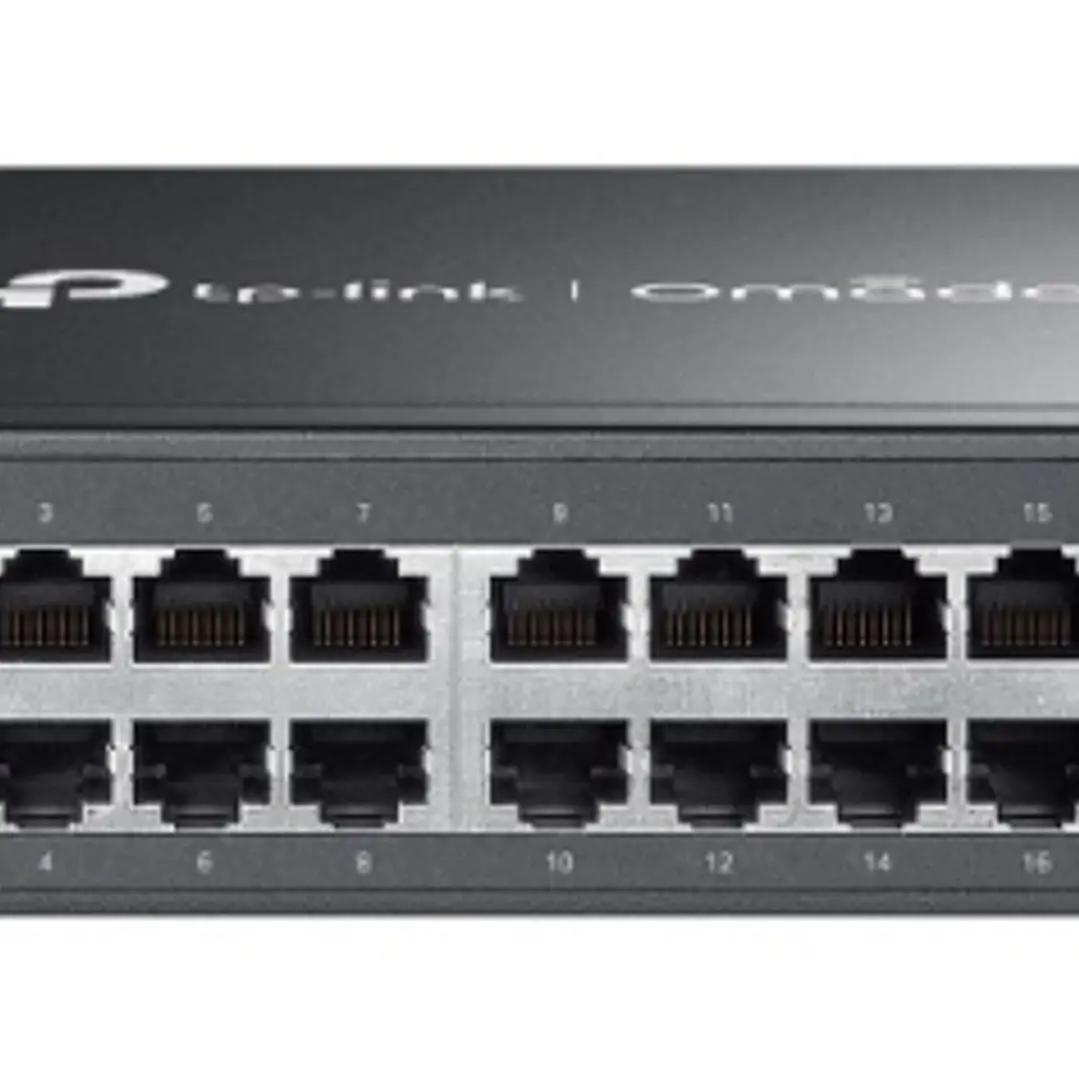 TP-Link Omada ES224G Switch 24 Puertos RJ45 1Gbps - Negociacion Automatica - Plug and Play - Soporta QOS - Conmutacion hasta 48Gbps - Color Negro 1