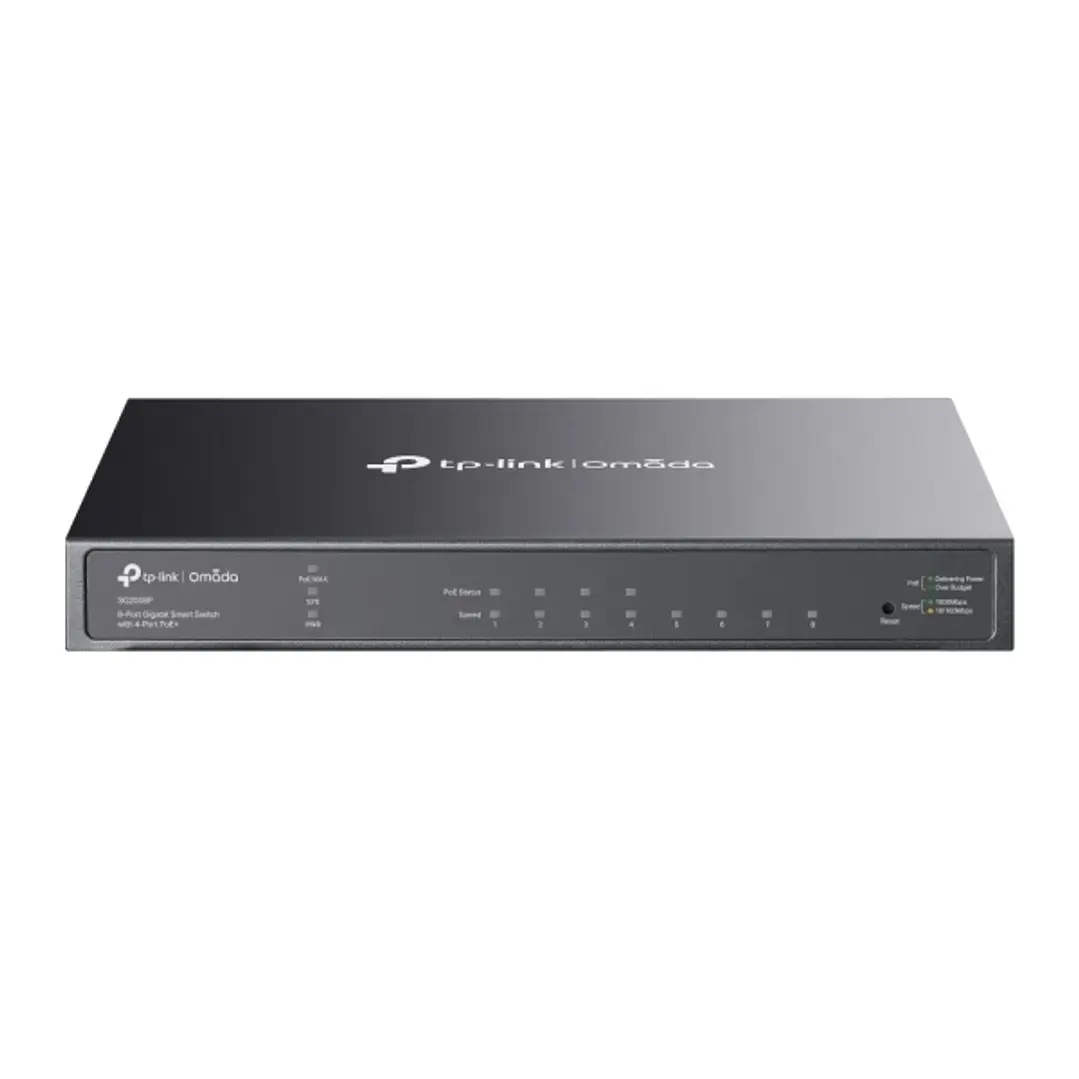 TP-Link Omada SG2008P Switch 8 Puertos RJ45 1Gbps - Negociacion Automatica - 4xPoE+ - Funciones y Seguridad Avanzada - Soporta QOS - Conmutacion 16Gbp 1