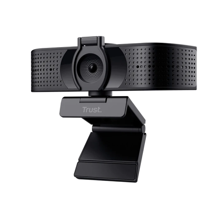 Trust Teza Webcam 4K Ultra HD - Cable 2m - Microfono Incorporado - Balance de Blancos Automatico - Modo de Privacidad - Adaptador a USB-C - Campo de V 1
