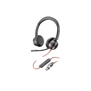 HP Poly Blackwire 8225 Auriculares con Microfono - Cancelacion de Ruido - USB-C/A -  ANC Hibrida Avanzada - Controles en Cable
