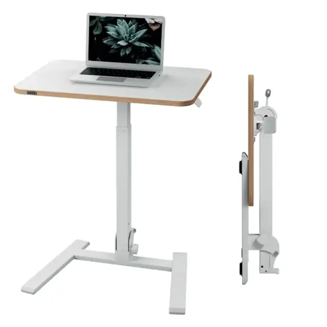 Leitz Ergo Escritorio Plegable Unipersonal para Trabajar Sentado o de Pie - Escritorio de 65x46x1,8cm - Peso Maximo Soportado 20kg - Color Blanco 1