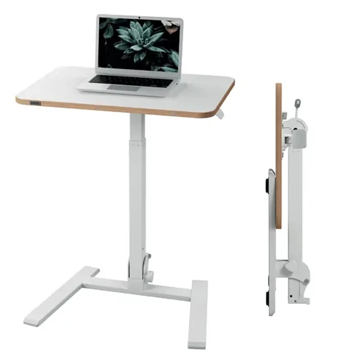 Leitz Ergo Escritorio Plegable Unipersonal para Trabajar Sentado o de Pie - Escritorio de 65x46x1,8cm - Peso Maximo Soportado 20kg - Color Blanco 1