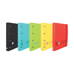 Oxford Live & Go A4+ Polyfoam Europeanbinder - Lomo de 45mm - Anillas de 4Dx35mm - Recambio de 1 Linea - Colores Surtidos