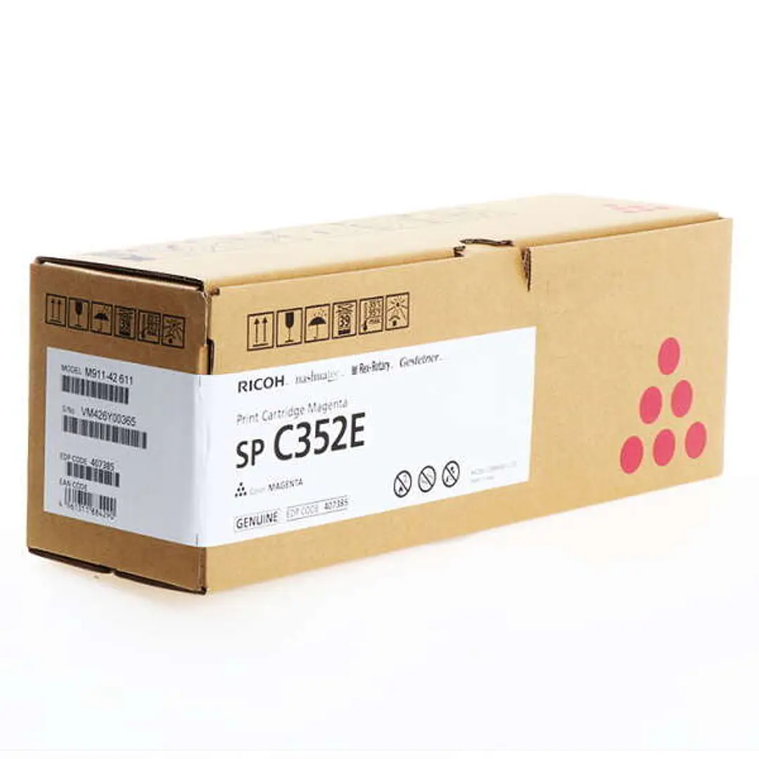 Ricoh SP C352E Magenta Cartucho de Toner Original - 407385/408217/SP C352E 1