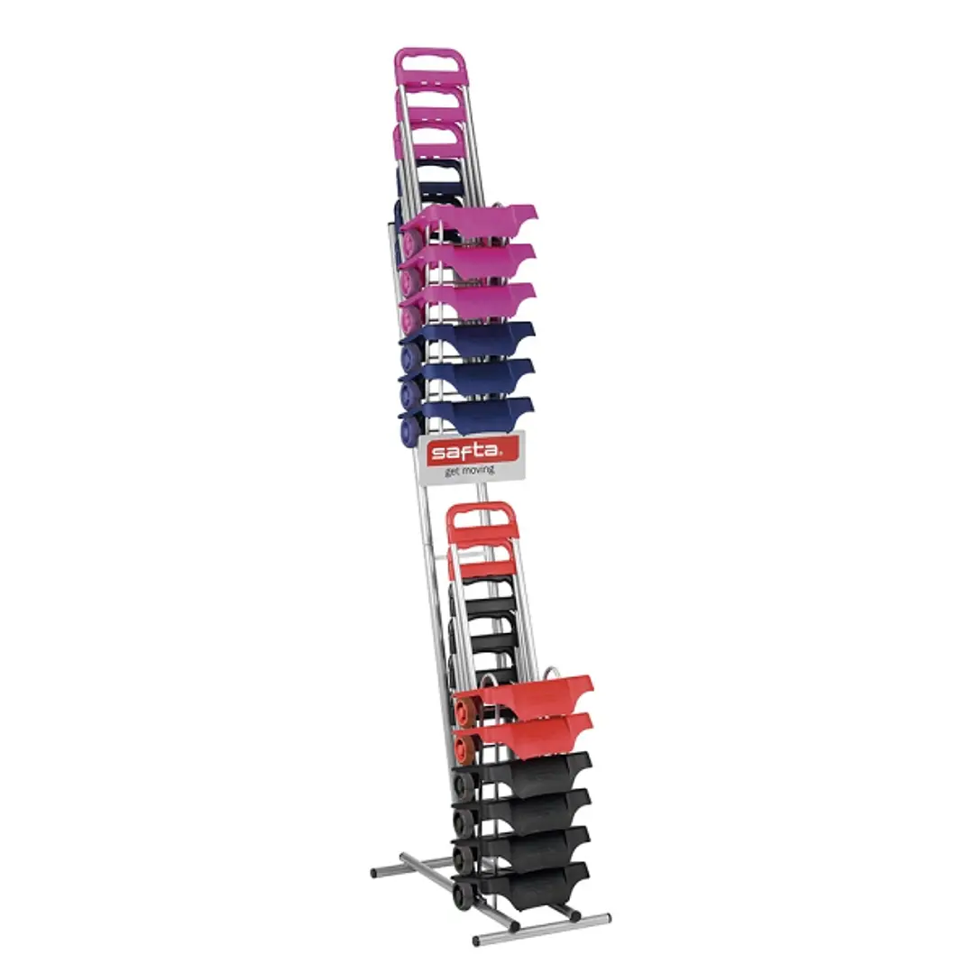 Safta Carro Portamochilas - Ruedas Antivibracion - Sistema de Sujecion Universal - Medidas Compactas - Material Resistente - Modelo Patentado. - 32x16 1