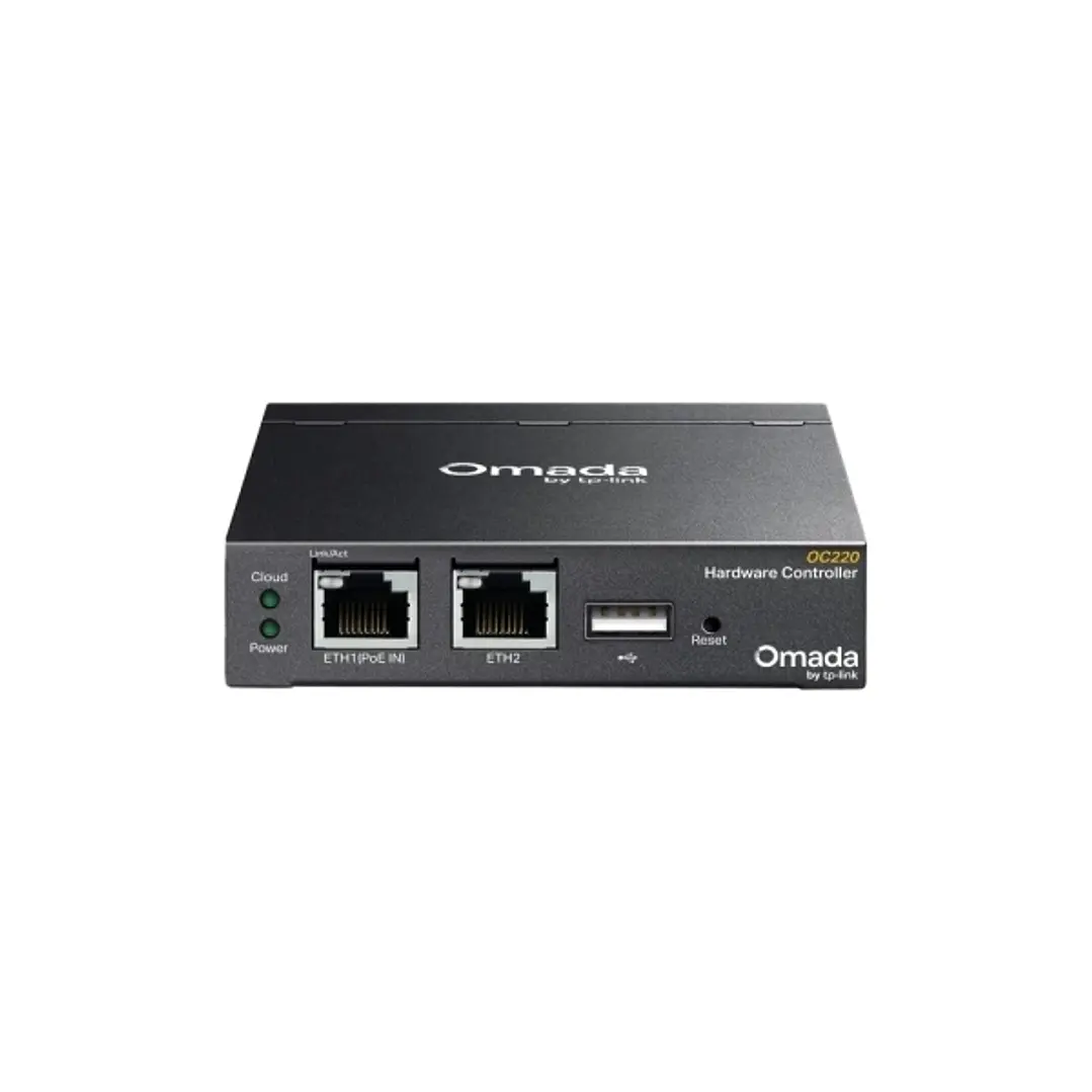 TP-Link Omada OC220 Controlador de Red - Gestion Remota con Acceso Gratuito a la Nube - 2xRJ45 Ethernet 1Gbps - USB 2.0 - Micro-USB - Carcasa Metalica 1