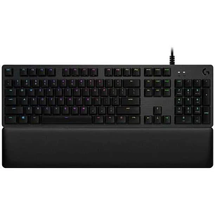 Logitech G513 Teclado Mecanico Gaming USB - Teclas Mecanicas GX Brown - Iluminacion RGB Lightsync - Superficies de Metal - Reposamuñecas de Espuma - C