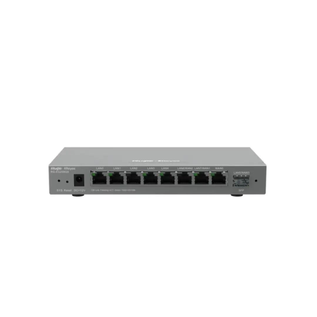 Ruijie RG-EG209GS Router de Sobremesa - 9 Puertos - Ethernet - SFP - Velocidad hasta 600Mbps - Capacidad hasta 200 Usuarios - Gestion en la Nube - Col 1
