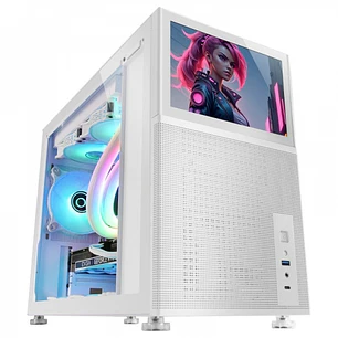 Mars Gaming MC-LCD Caja PC Gaming - Pantalla LCD IPS 8