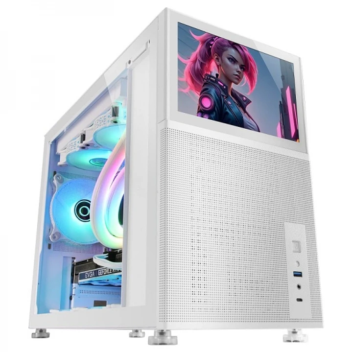 Mars Gaming MC-LCD Caja PC Gaming - Pantalla LCD IPS 8