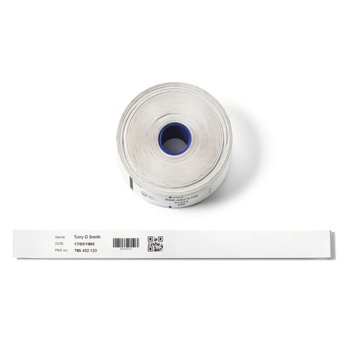Brother Pack de 5 Rollos de Pulseras Hospitalarias Identificativas de Adulto - 200 Pulseras por Rollo - Medidas 279mmx25mm 1