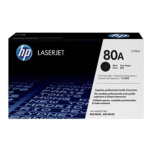 HP CF280A Negro Cartucho de Toner Original - 80A