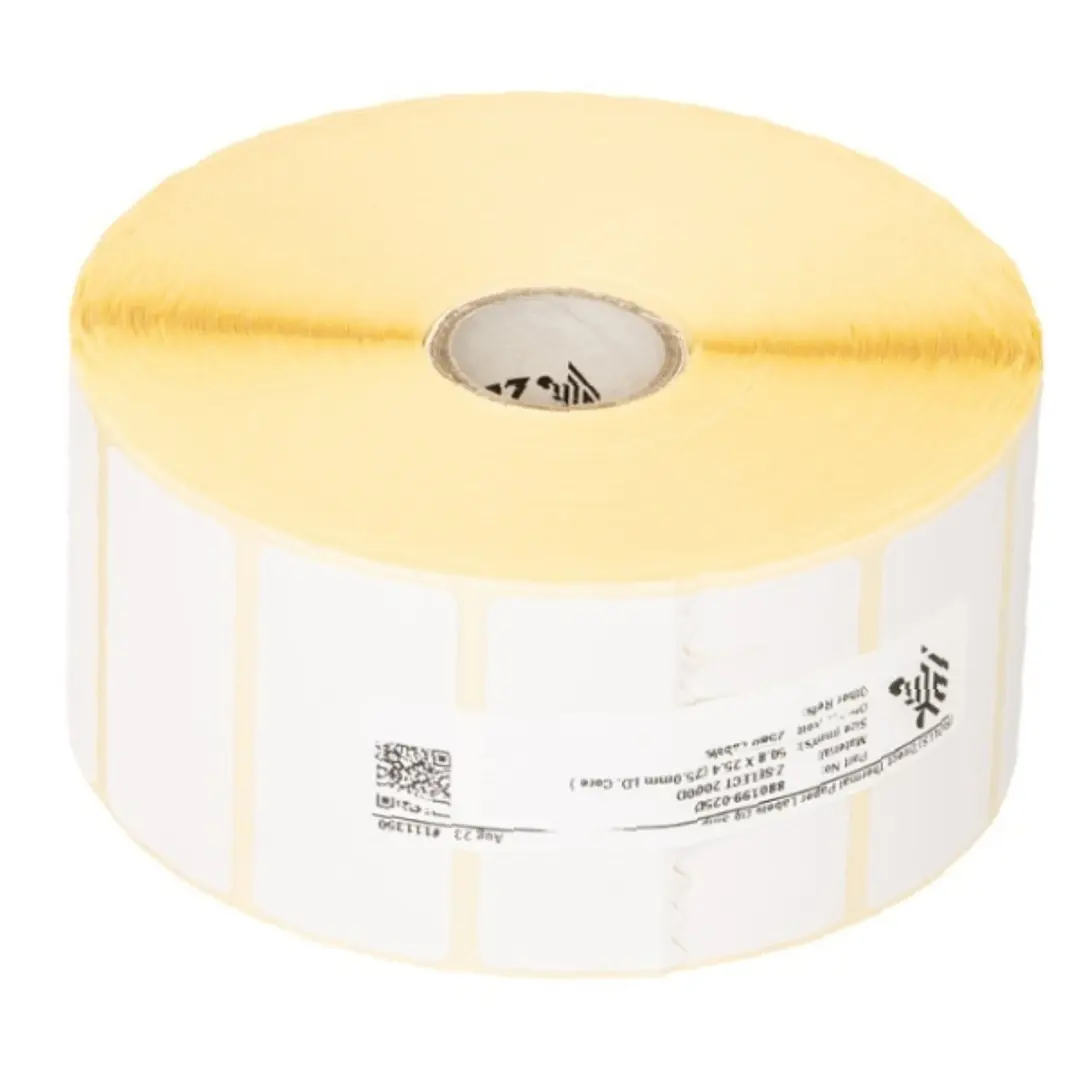 Zebra Z-Select 2000D Pack de 4 Rollos de Etiquetas Termicas Originales 100x50mm - Adhesivo Permanente - 1.300 Unidades x Rollo - 87000 1