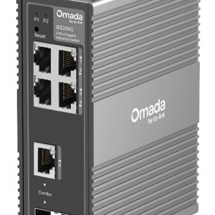 TP-Link Omada IES206G Switch 6 Puertos - Gestionado - 4xRJ45 1Gbps - 1xRJ45/SFP 1Gbps - 1xSFP 1Gbps - Soporta QOS - Conmutacion hasta 12Gbps - Color G 1