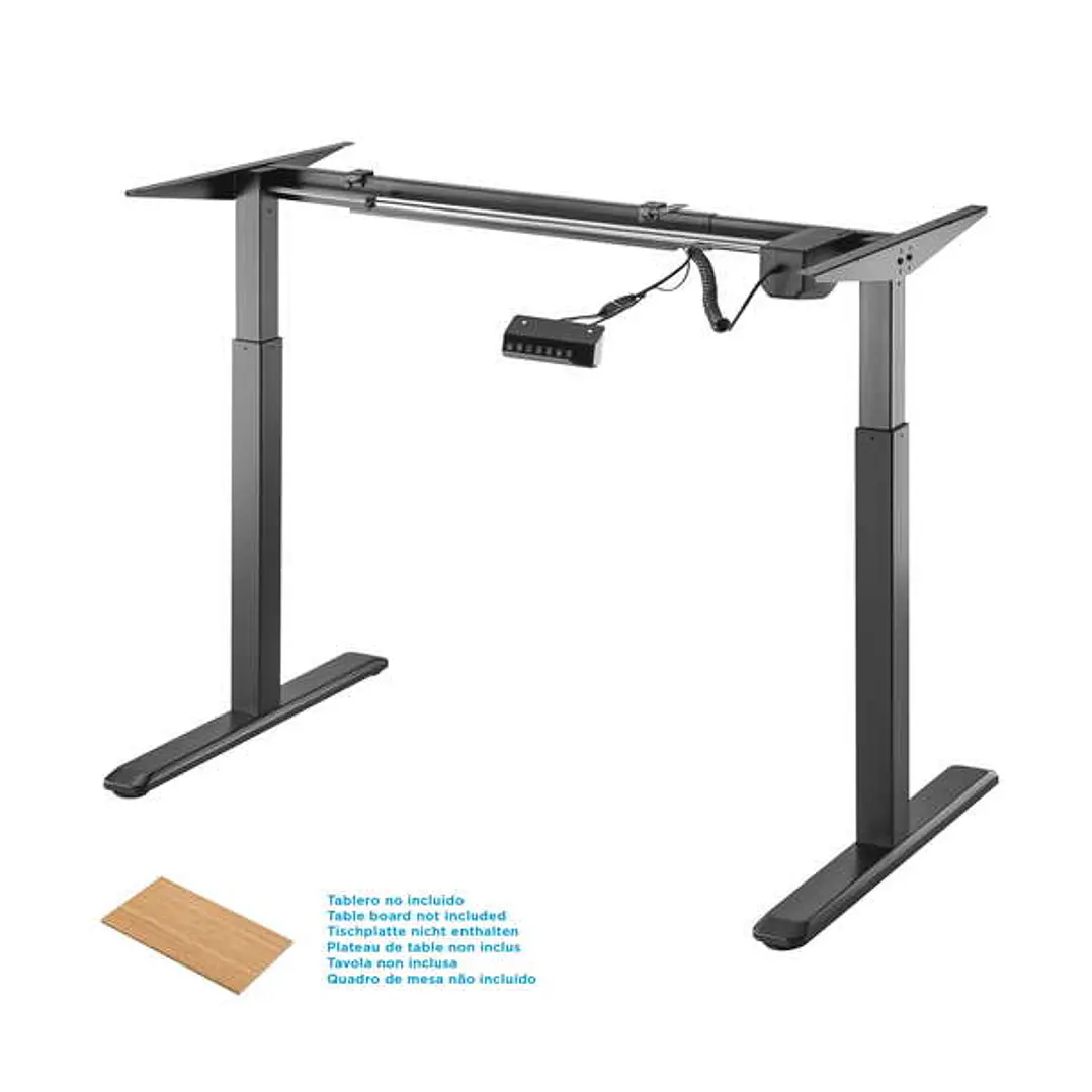 Aisens Bastidor de Escritorio Motorizado - Altura Ajustable con Panel de Control - 80KG - Color Negro 1