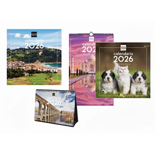 Finocam Pack de 35 Calendarios de Imagenes Surtidos - Anual 2026 - Color Surtidos