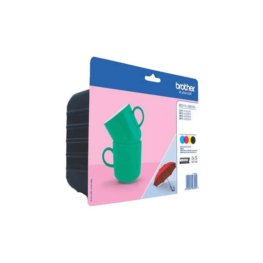 Brother LC227XL/LC225XL Pack de 4 Cartuchos de Tinta Originales - LC227XLVALBP 1