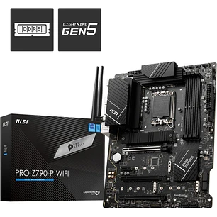 MSI Placa Base PRO Z790-P WIFI Intel 1700 4xDDR5-SDRAM - HDMI, DP, M.2, USB3.2, USB-C, ATX