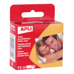 Apli Dispensador Doble Cara 12x10 - Facil Extraccion - Resistente y Duradero - Adhesion Instantanea - para Reparaciones y Trabajos Manuales - Color Tr