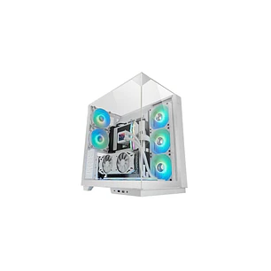 Mars Gaming MC-3GF Caja Torre ATX - 2 Ventiladores ARGB Traseros Preinstalados - Triple Cristal Templado - Montaje Vertical para Tarjetas Graficas - S