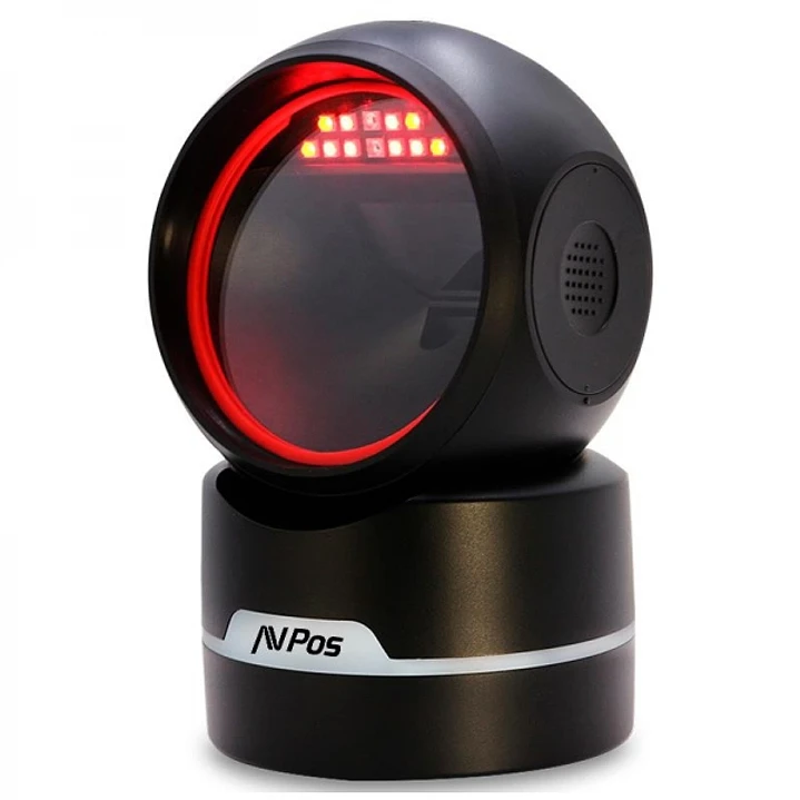 AVPos AVP-M680-2D Lector de Codigos de Sobremesa - Escaneo Automatico - Lectura de Codigos 1D, 2D y QR - USB y Serie - Color Negro 1