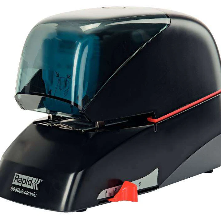 Rapid Grapadora Electrica Supreme R5080E 80 Hojas - Carga de Cartucho - Duradera - Negro 1