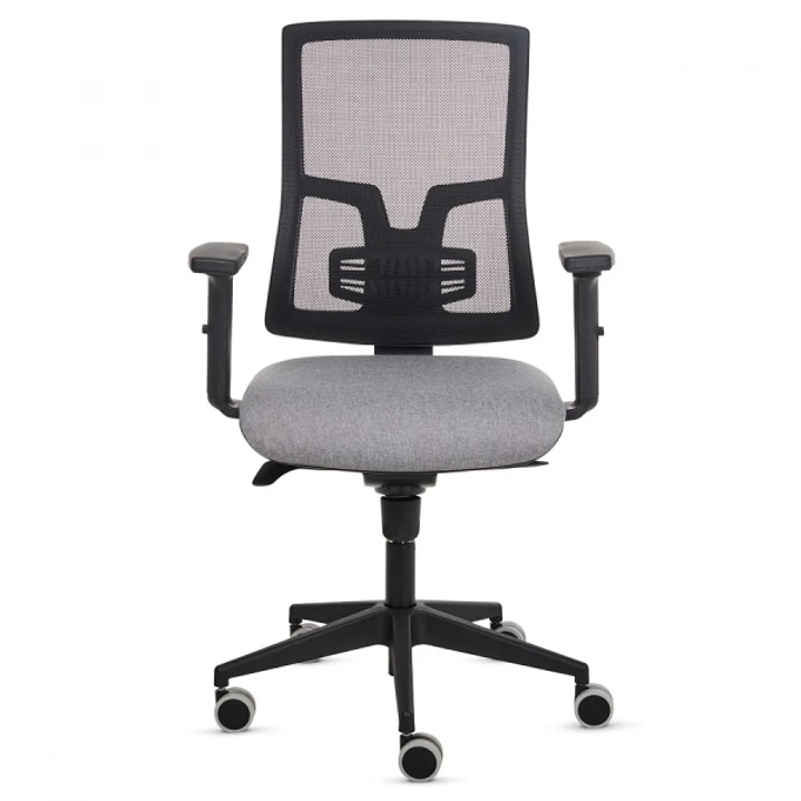 Fellowes Eleganza Silla de Oficina - Respaldo de Malla Transpirable Ajustable en Altura - Soporte Lumbar Ajustable - Reposabrazos Acolchados 2D - Ajus 1