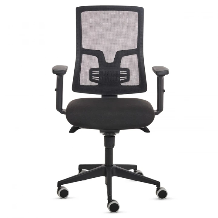 Fellowes Eleganza Silla de Oficina - Respaldo de Malla Transpirable Ajustable en Altura - Soporte Lumbar Ajustable - Reposabrazos Acolchados 2D - Ajus 1