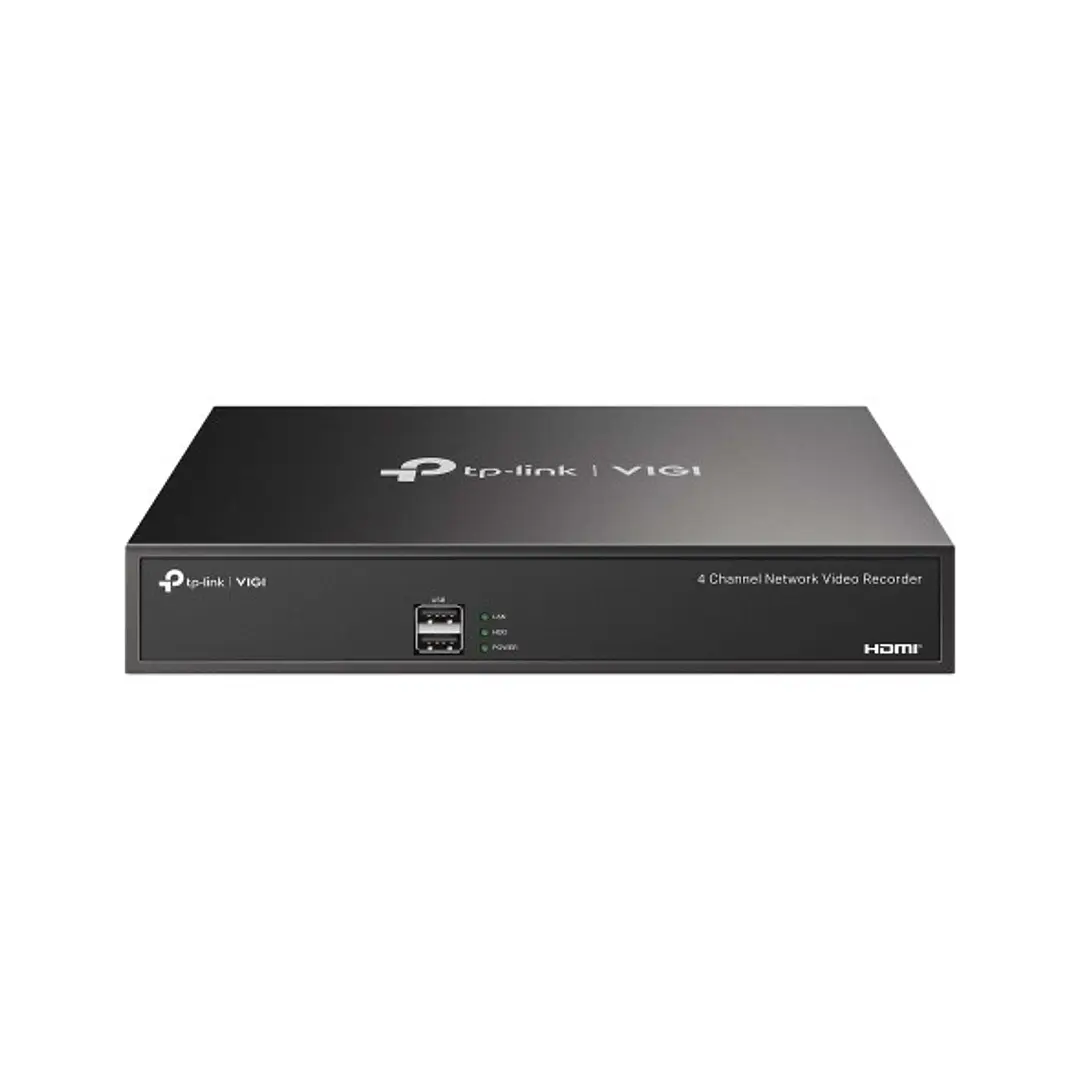 TP-Link Vigi NVR1004H Grabadora para Videovigilancia - Gestion hasta 4 Canales - RJ45 - HDMI - VGA - USB 2.0 - Interfaz SATA - Soporta hasta 10TB - De 1