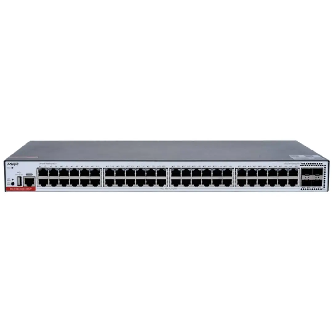 Ruijie RG-CS83-48GT4XS-P Switch - 48 Puertos Ethernet hasta 1Gbps - 4x SFP+ hasta 10Gbps - PoE/PoE+ hasta 405W - Fuente de Alimentacion Fija - Color N 1