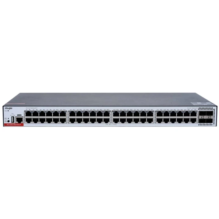 Ruijie RG-CS83-48GT4XS-P Switch - 48 Puertos Ethernet hasta 1Gbps - 4x SFP+ hasta 10Gbps - PoE/PoE+ hasta 405W - Fuente de Alimentacion Fija - Color N 1