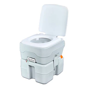 Muvip Inodoro Quimico Portatil 20 Litros con Nivel - Color Blanco