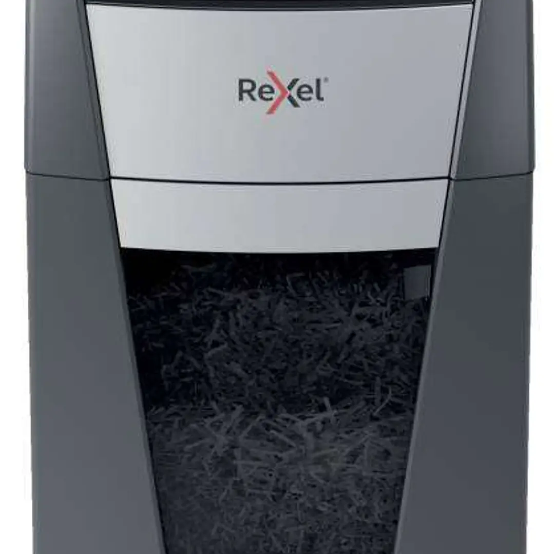 Rexel Optimum Autofeed 300M Destructora Automatica de Microcorte - Alimentacion Automatica de Hasta 300 Hojas - Micro Corte P-5 - Negro 1
