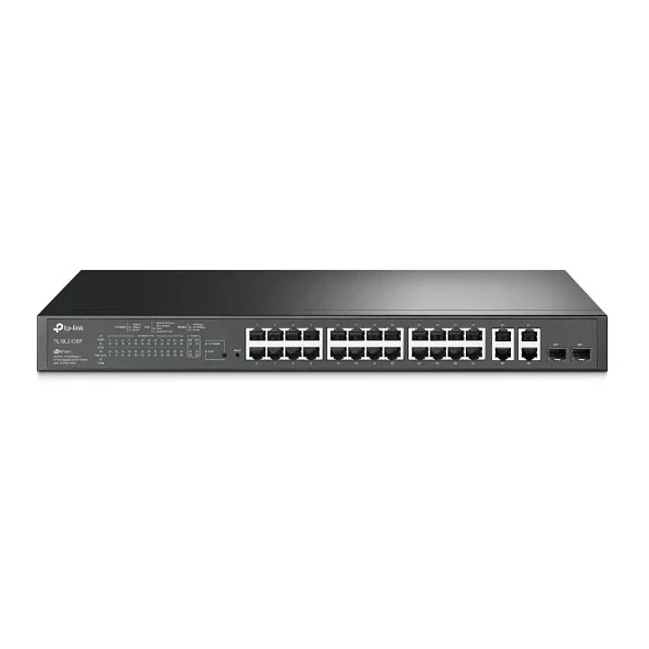 TP-Link Omada SL2428P Switch 30 Puertos - Gestionado - 24xRJ45 100Mbps - 4xRJ45 1Gbps - 2xRJ45/SFP 1Gbps - Soporta QOS - Montaje en Rack 1U - Color Ne 1