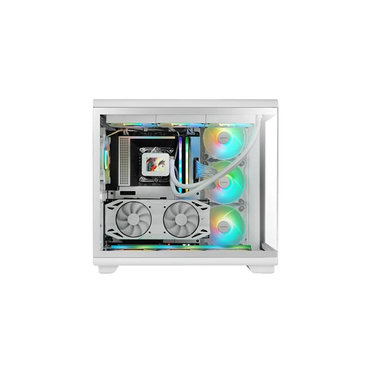 Mars Gaming MC-REV Caja Torre ATX - Tres Ventiladores ARGB - Doble Cristal Templado - Doble Camara - 7 Ranuras de Expansion - 423x278x443mm - Color Bl 1