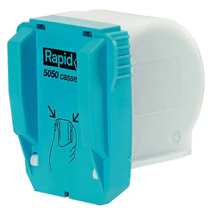 Rapid Cartucho de Grapas R5050 - Grapa Hasta 50 Hojas de Papel - Carga Facil - Patentado - Reemplazo de Piezas - Color Negro