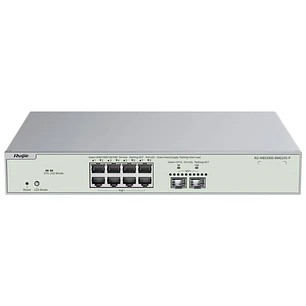 Ruijie RG-NBS3300-8MG2XS-P Switch Gestionado en Capa 2 - 8 Puertos Ethernet hasta 2.5Gbps - 2x SFP+ hasta 10Gbps - PoE/PoE+ hasta 240W - Fuente de Ali
