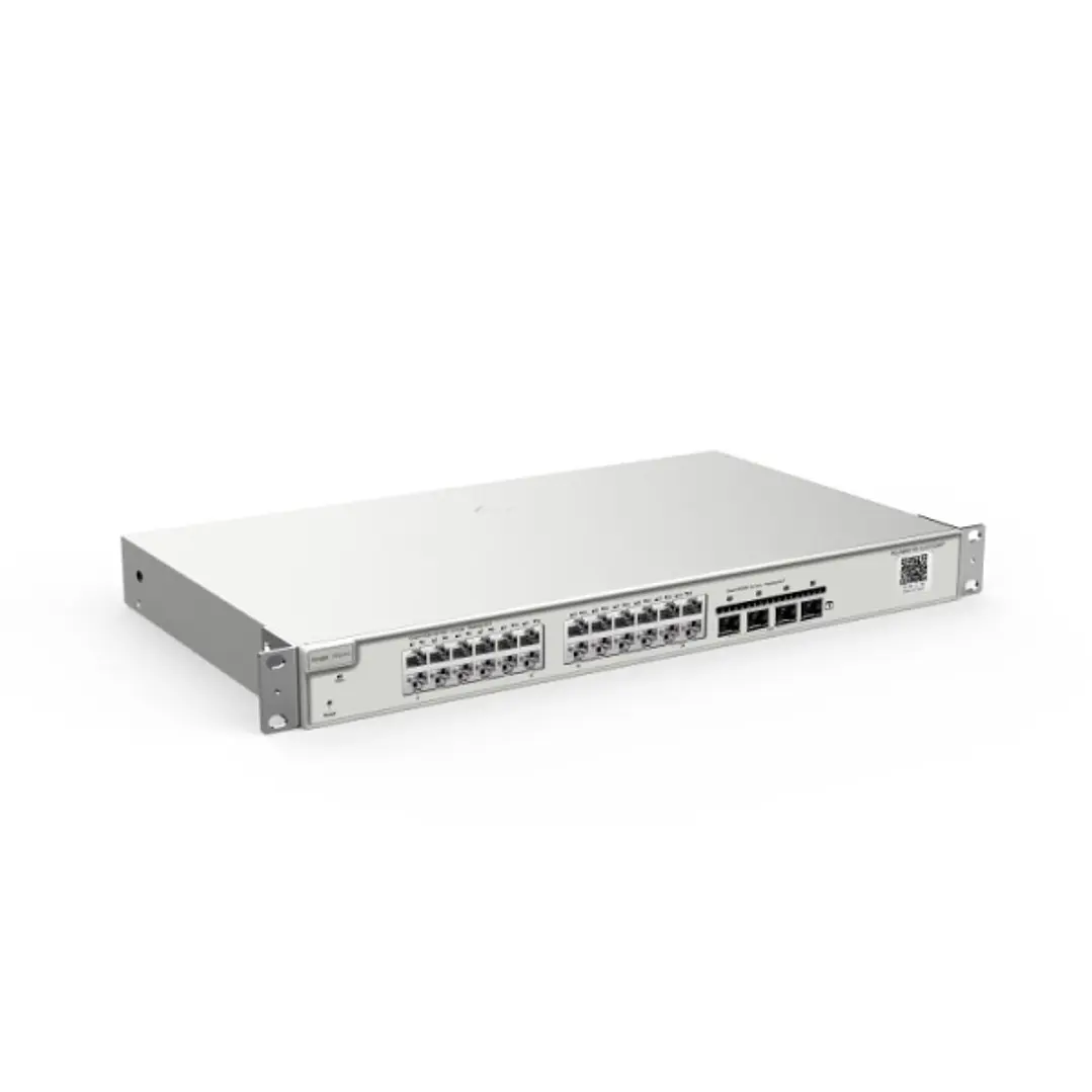 Ruijie RG-NBS5200-24GT4XS Switch Gestionado en Capa 2+ - Montaje en Rack 1U - 24 Puertos Ethernet hasta 1Gbps - 4x SFP+ hasta 10Gbps - Enrutamiento Es 1