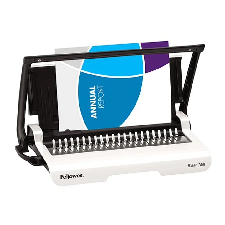 Fellowes Star+ 150 Encuadernadora Manual A4 para Canutillo de Plastico - Perfora hasta 15 Hojas - Encuaderna hasta 150 Hojas 1