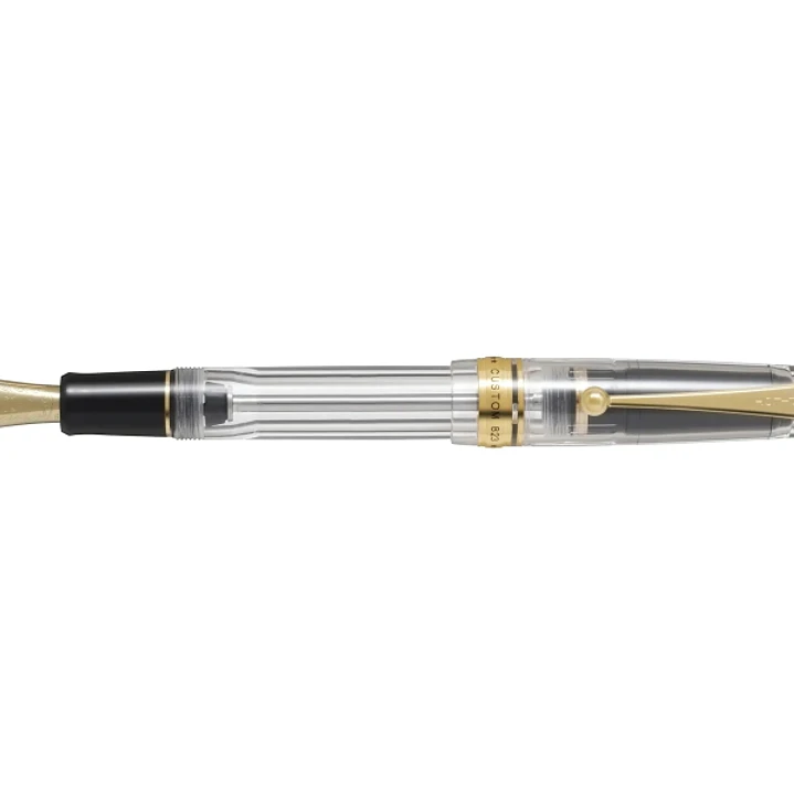 Pilot Custom 823 F Pluma Estilografica - Plumin de Oro de 14K - Cuerpo Transparente - En Estuche de Regalo Individual con un Tintero Pilot 1