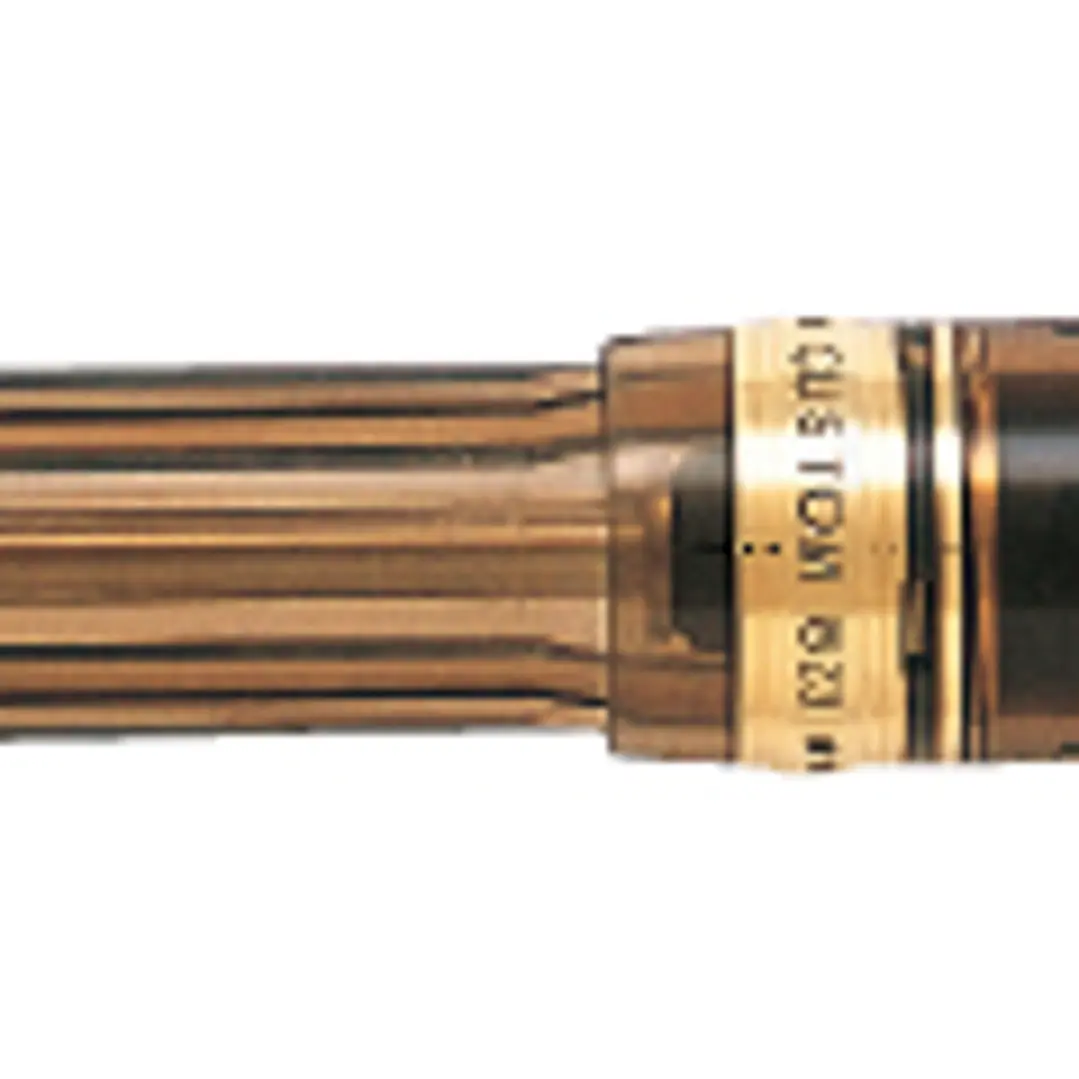 Pilot Custom 823 F Pluma Estilografica - Plumin de Oro de 14K - Cuerpo Ambar Transparente - En Estuche de Regalo Individual con un Tintero Pilot 1