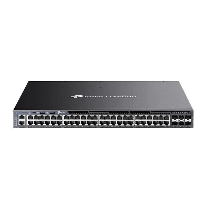 TP-Link Omada SG6654XHP Switch 54 Puertos - 4 Ventiladores - 48xRJ45 PoE+ 1Gbps - 6xSFP+ 10Gbps - Soporta QOS - Doble Fuente de Alimentacion - Conmuta 1