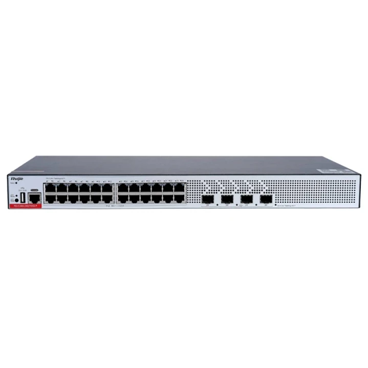 Ruijie RG-CS83-24GT4XS-P Switch - 24 Puertos Ethernet hasta 1Gbps - 4x SFP+ hasta 10Gbps - PoE/PoE+ hasta 370W - Fuente de Alimentacion Fija - Color N 1