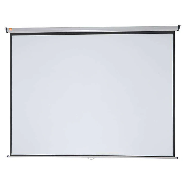 Nobo Pantalla Proyeccion Pared 2400x1813mm Blanca Mate 4:3 - Montaje en Pared o Techo - Carcasa Protectora - Alta Calidad de Proyeccion - Color Blanco 1