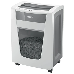 Leitz IQ Office Pro P4 Destructora de Papel Corte Confeti P-4 - Destruye hasta 20 Hojas - Capacidad de la Papelera 30L - 4 Horas de Funcionamiento Ini