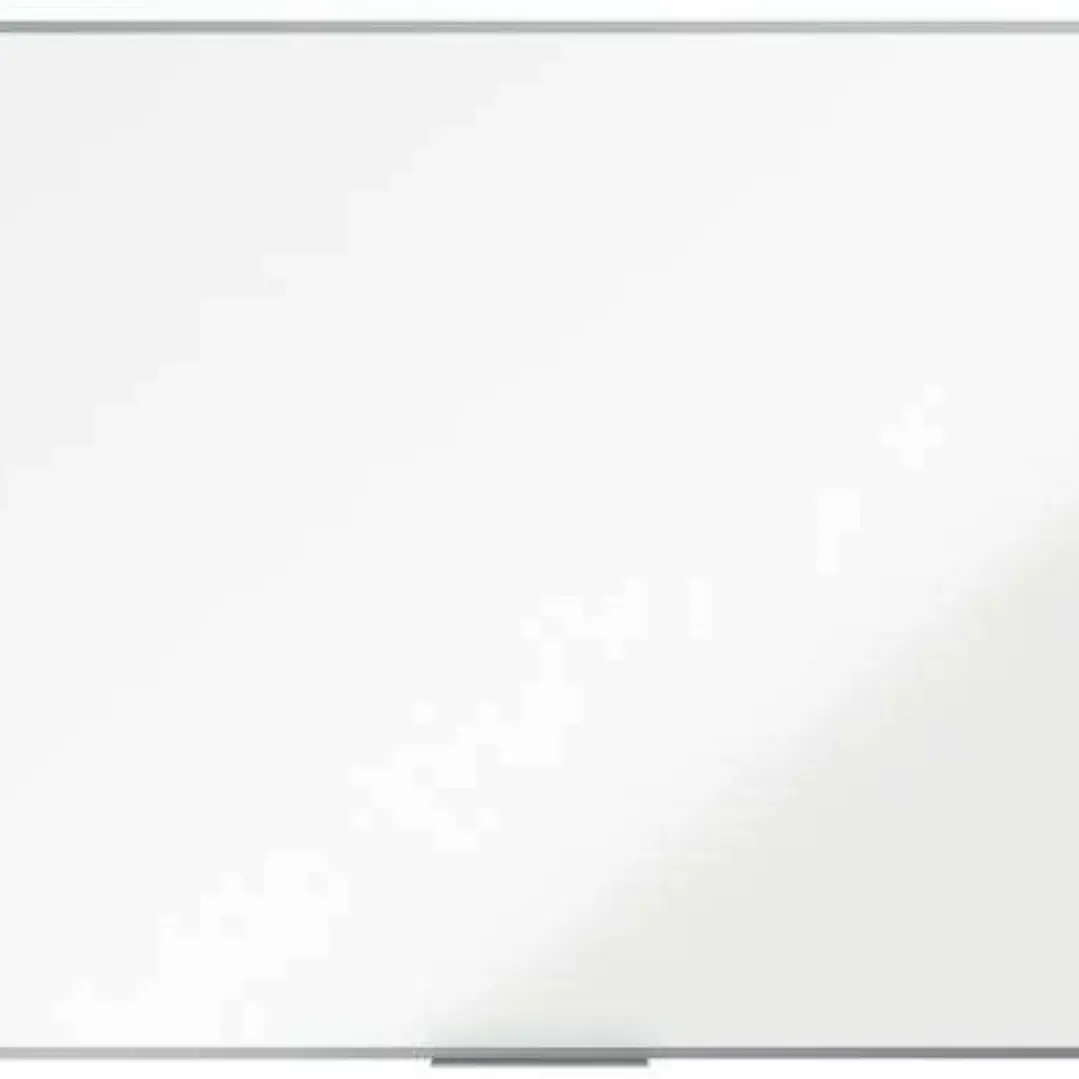 Nobo Essence Pizarra Magnetica de Acero Vitrificado 2400x1200mm - Montaje en Esquinas - Superficie de Borrado Superior - Color Blanco 1