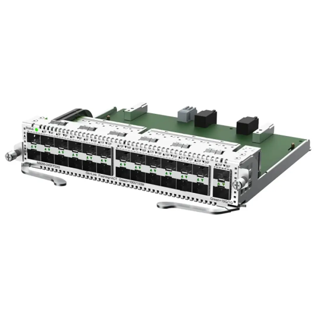 Ruijie M6000-24SFP2XS Tarjeta Optica Switch para Chasis - 24x SFP hasta 1Gbps - 2x SFP+ hasta 10Gbps - Color Acero 1