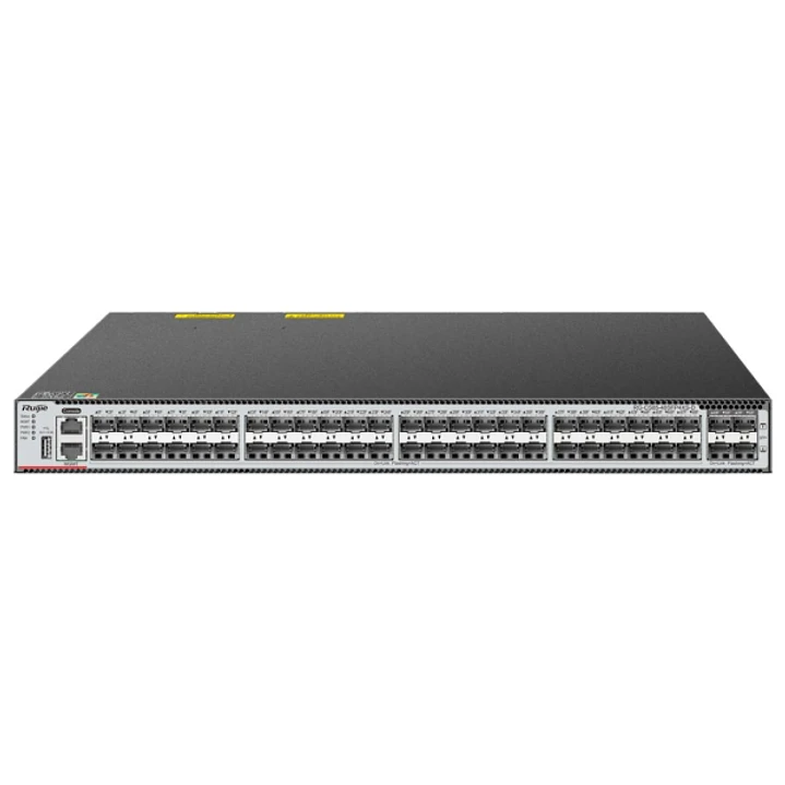 Ruijie RG-CS85-48SFP4XS-D Switch - 48x SFP hasta 1Gbps - 4x SFP+ hasta 10Gbps - Ranura de Expansion - 3 Ventiladores Integrados - Color Negro y Gris 1