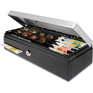 Safescan HD-4617C Cajon Portamonedas - Apertura Vertical - 8 Compartimentos para Monedas - 8 Compartimentos para Billetes - hasta 2 Millones de Apertu