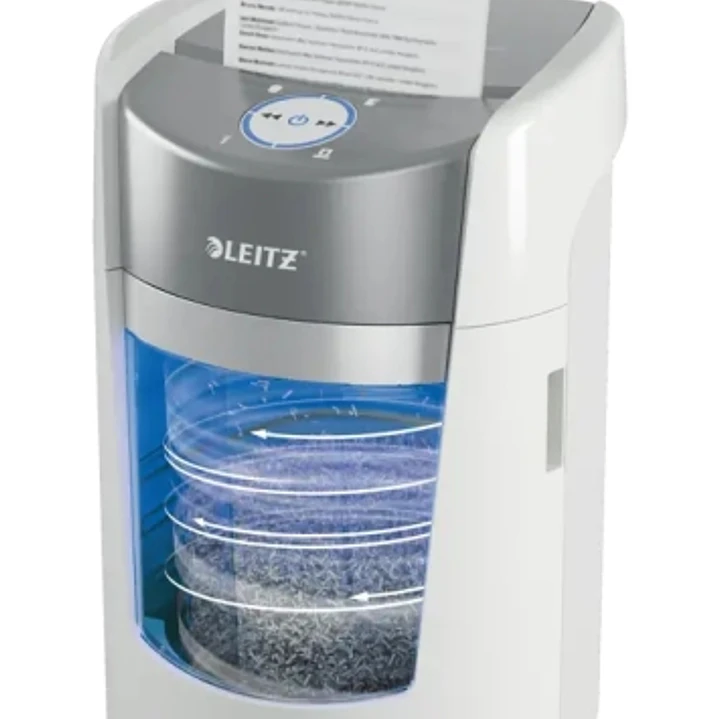 Leitz IQ OptiMax Home Office 350 Destructora de Papel Manual DIN P5 - Destruye hasta 8 Hojas - Tiempo de Funcionamiento Continuo 20m - Papelera de 22L 1